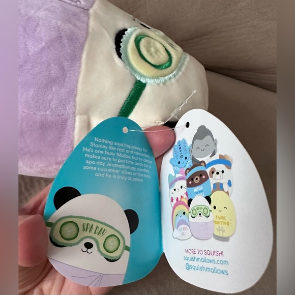 Kellytoy Stanley the Spa Day Panda Squishmallow Wellness Squad Plush Stuffed Toy - Picture 9 of 13